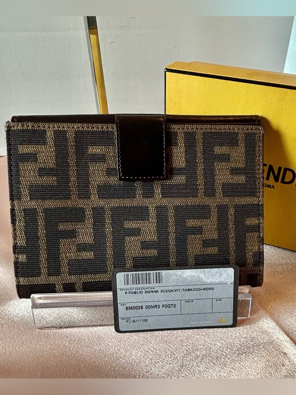 Fendi Zucca Tabacco Brown Canvas Ladies Wallet